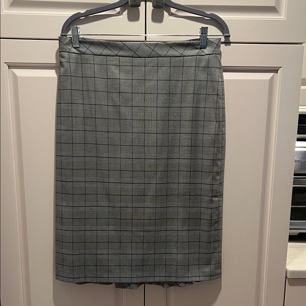 Ann Taylor  sz 10 Gray Plaid Women's Skirt 🆕